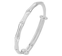 Generisch Pulsera de grilletes de plata de ley, pulsera simple, multicapa, ajustable, para el día de San Valentín, para ocasiones, talla única, Metal, No es una piedra preciosa