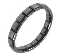 Generisch Pulsera de hematita negra - Energía Elástica Elegante, Joyería de Muñeca de Hematita para Hombre, Para Viajes Diarios Trabajo Fechado Marido Cumpleaños Navidad Día de San Valentín Día del