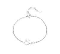 Generisch Pulsera de la suerte para mujer, pulsera de plata, joyas para estudiantes, conejo, año nuevo, joyas de brujas, talla única, Cobre, No es una piedra preciosa