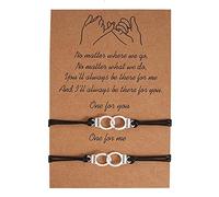 Generisch - Pulsera de perlas naturales de la abuela, mensaje de joyería hecha a mano, hermanas, pulseras de emparejamiento clásicas, pulsera para hombre, pulsera de mamá con joyas, talla única, Metal