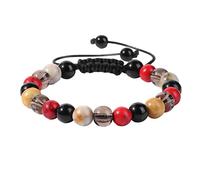 Generisch - Pulsera de plata con 4 anillas, pulsera para niñas, accesorios para regalos de vacaciones, abuelita rosa, pulsera para pulsera de anillos, talla única, Rocas