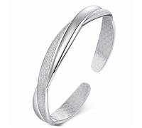 Generisch Pulsera de plata de ley 245 con varias capas, ajustable, para ocasiones, talla única, Metal, No es una piedra preciosa