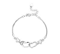 Generisch - Pulsera de plata para mujer, circonia, diseño de cumpleaños, color dorado, talla única, Cobre