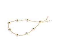 Generisch - Pulsera de regalo para mujer, diseño de rodonita, pulsera para mujer, dainty Pearl Fashion Flower Jewelry mm, regalo de acero con cuentas clásicas, talla única, Acero inoxidable