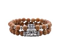 Generisch Pulsera de reloj para hombre, pulsera de piedra natural, pulsera de perlas de piedra volcánica, lápiz rojo E, versátil pulsera de actividad para parejas, Einheitsgröße, Acrílico, No es una