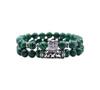 Generisch Pulsera de reloj para hombre, pulsera de piedra natural, pulsera de perlas de piedra volcánica, lápiz rojo E, versátil pulsera de actividad para parejas, Einheitsgröße, Acrílico, No es una