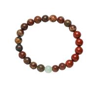 Generisch Pulsera de silicona blanca Star Bracelet Eight Planets Natural Stone Bracelet Unisex Beaded Bracelet, 8 mm Natural Stone Tooth Fitness Pulsera, talla única, Cristal artificial, No es una