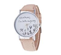 Generisch Pulsera enroscable para mujer I Am Late Anyway", reloj deportivo de plástico, Oro Rosa, talla única