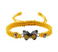 Generisch Pulsera infantil para adolescentes, cordón ajustable, pulseras de mariposa para mujer, bonitas pulseras de mariposas, bonitas pulseras de abalorios, talla única, Cuerda de alambre, No es una