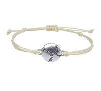 Generisch Pulsera Natural Anillos Ajustable Pulseras de Fútbol Hilo encerado Impermeable Trenzado - Béisbol Fútbol Pulseras de Baloncesto Frases Con Pulsera De San Valentín, talla única, Metal