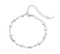 Generisch - Pulsera para mujer, con frases y joyas, diseño de cadena, talla única, Acero inoxidable