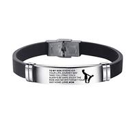 Generisch Pulsera para mujer con perlas, juego de pulseras de acero de Son & Dad, organizador de joyas, soporte de pared, talla única, Poliéster, No es una piedra preciosa