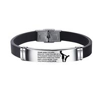 Generisch Pulsera para mujer con perlas, juego de pulseras de acero de Son & Dad, organizador de joyas, soporte de pared, talla única, Poliéster, No es una piedra preciosa