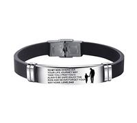 Generisch Pulsera para mujer con perlas, juego de pulseras de acero de Son & Dad, organizador de joyas, soporte de pared, talla única, Poliéster, No es una piedra preciosa