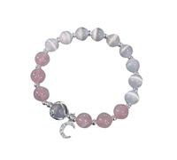 Generisch - Pulsera para mujer, diseño con una vibración para un amigo estudiante o para ti. Azul 8 Mamá Inoxidable Joyería, talla única, Cristal artificial