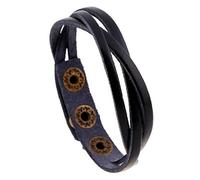 Generisch Pulsera para mujer y perlas Wrap Wristband Punk Hombres Pulsera Mujer Puños con Trenzas para Hombres Pescadores Pulsera Camarón, talla única, Cuero, No es una piedra preciosa