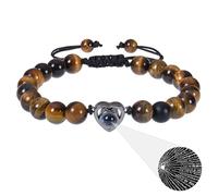 Generisch - Pulsera para muñeca y pareja, para parejas, para parejas, 1 lenguajes, pulseras y pulseras para San Valentín, cumpleaños, color azul natural, pulsera de plata, talla única, Cristal