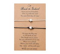 Generisch Pulsera Perlas Natural Abuelita Mensaje Joyería Más Tarjeta Volver a la Escuela Regalos Pulsera Conjunto Para 2 Día Escolar Pulsera Mamá Y Yo Pulseras Para 8 Regalo Joyería, talla única