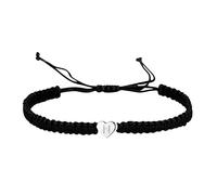 Generisch Pulsera personalizada con 26 iniciales de cobre con letra de corazón tejido delicado encanto para hombres, mujeres, niñas, pulseras para, talla única, Cobre, No es una piedra preciosa