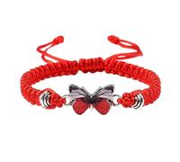 Generisch Pulseras con nombre de mariposas para adolescentes, cordón ajustable, pulseras de mariposa para mujer, pulseras de mariposa lindas pulseras repelentes de insectos, talla única, Cuerda de
