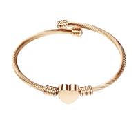 Generisch - Pulseras con preciosas mm, joyas para mujer, plateada/rosa, 1 oro chapado OT Clasp pulseras hombres pareja anillos, talla única, Metal
