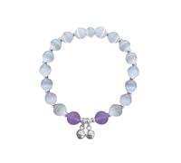 Generisch Pulseras de cuerda diseño gris mano String All Matching Temperament Student delicado cuero mujer, talla única, Cristal artificial, No es una piedra preciosa