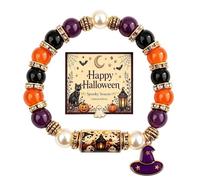 Generisch Pulseras de Halloween para mujer Muñequera elástica de otoño, Siehe Beschreibung, Perlas, Sin piedra preciosa