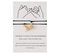 Generisch Pulseras de joyería para hombres, para parejas, mejor amiga, pulsera de amistad, madre, hija, niña, él, su amiga, pulsera para piedras curativas, talla única, Nailon, No es una piedra