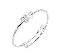 Generisch Pulseras de mujer con perlas en forma de corazón, pulseras ajustables de plata de ley para mujeres y niñas tobilleras para hombres, talla única, Cobre, Sin gemas