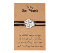 Generisch Pulseras Frases Perlas Joyas Parejas Mejor Pulsera de amistad Madre Hija Su Pequeño Ancho Cuarzo Pulsera Joyería, talla única, Nailon