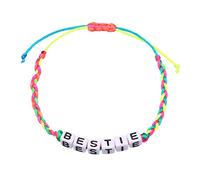 Generisch - Pulseras naturales para mensajes, mm, joyas de punto a mano, pulsera de palabras con letras positivas, junco con cuentas naturales, talla única, Plástico