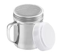 Generisch Pulverizador de acero inoxidable con tapa a prueba de polvo, espolvoreador de especias, azúcar, sal, azúcar en polvo, harina, chocolate, capuchino, pasteles, etc