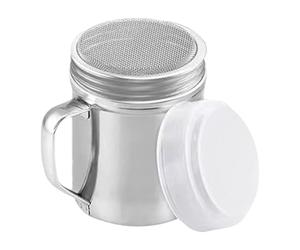 Generisch Pulverizador de acero inoxidable con tapa a prueba de polvo, espolvoreador de especias, azúcar, sal, azúcar en polvo, harina, chocolate, capuchino, pasteles, etc
