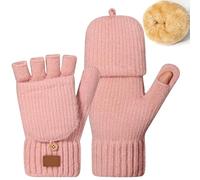 Generisch Punto grueso de medio dedo de forro polar para otoño e invierno, cálido cuando hace frío y te mantiene caliente, medio largo, apto para escribir (talla única)