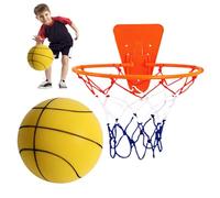 Generisch Quiet - Baloncesto de baloncesto de 9,69 x 9,69 x 9,69 pulgadas sin ruido, pelota de entrenamiento sin ruido, pelota de esponja silenciosa para interiores, no hace ruido, entrenamiento en