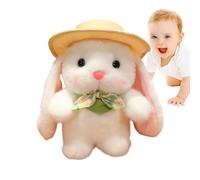 Generisch Rabbit Stuffed Animal - 9.05 pulgadas Lindo Pudding Plush Toy with Hat | Simulated PP Cotton Doll | Doll with Hat and Bow, Soft Fun Gift for Girl Child, Holiday Snuggle Companion