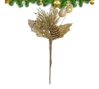 Generisch Ramas de color verde navideño, decoración navideña, tallos de pino artificiales, decoración verde , para el hogar, cocina, chimenea, mesa, interior y exterior, arreglos de