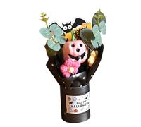 Generisch Ramo de Halloween, mesa central, ramo de calabaza, flores artificiales con hojas de eucalipto, diseño realista con textura para abrigo, , decoración, atmósfera, 23 x 6,5 cm