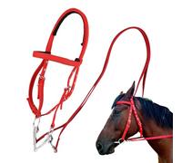 Generisch Reborde de caballo para caballos de carreras | Trense para caballos de senderismo | Trense ajustable para montar a caballo | Cabestro de equitación con forro suave | Cuerda para cabecero |