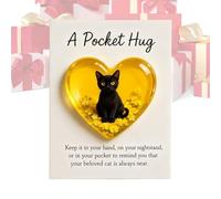 Generisch Recuerdo de Gatos - Recuerdo Motivacional en Forma de Corazón | Mini Gatos con Tarjeta | para Amantes de Las Mascotas Compasión Hogar Biblioteca Colección Vacaciones Y Navidad