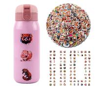 Generisch Red Panda Stickers, Cartoon Animal Decals, Waterproof Vinyl Pack, 110pcs Sticker Set, for Water Bottles Laptop Skateboards Luggage Phone Cases Journals Scrapbooking Kids Teens Adults Use