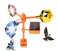 Generisch Reflective Bird - Molino de viento de pájaro humano, reflective Sparkly Silver Spinners, Portable Magnetic & Insulated Base | Windpowered Birds Scarer for Pigeons & Gagulls, Garden & Terrace
