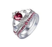 Generisch Regalo Joyería Blanca Hecho a Mano Corte Lujo Anillo Anillos de Compromiso Anillos Ajustable Anillos So, 7, Metal, Sin piedras preciosas