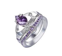 Generisch Regalo Joyería Blanca Hecho a Mano Corte Lujo Anillo Anillos de Compromiso Anillos Ajustable Anillos So, 7, Metal, Sin piedras preciosas