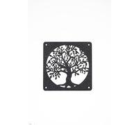 Generisch Rejilla de ventilador, 120 mm/140 mm, diseño de árbol de la vida, cubierta del ventilador de impresión 3D para PC y carcasa Modding (negro, 140 mm)
