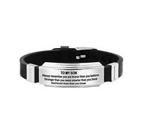 Generisch Reloj controlado por radio para mujer, de silicona, con texto en inglés "My Hand Day", de acero, de regalo, de acero inoxidable, correa para la familia, pulseras y tejidos, talla única,