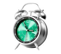 Generisch Reloj de alarma de metal recargable con doble campana, reloj de alarma antiguo, reloj analógico clásico para Dorm Travel Bathroom Girls Teens Kids Boys