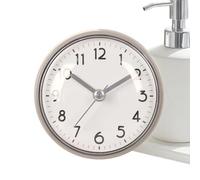 Generisch Reloj de Ducha Resistente al Agua - con Funciona con Pilas y Despertador - 7,5 centímetros pequeño Reloj para el baño, para el hogar, Oficina, Dormitorio, salón, Cocina, Espejo, así