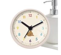 Generisch Reloj de pared para baño, resistente al agua, temporizador de ducha de 7 cm, diseño analógico compacto con taza de succión, manos silenciosas, herramienta de lectura fácil, reloj duradero