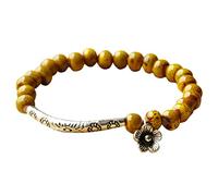 Generisch Reloj de pulsera plano con forma de metal para mujer cosida pulsera de rosas, talla única, Ceramics, No es una piedra preciosa